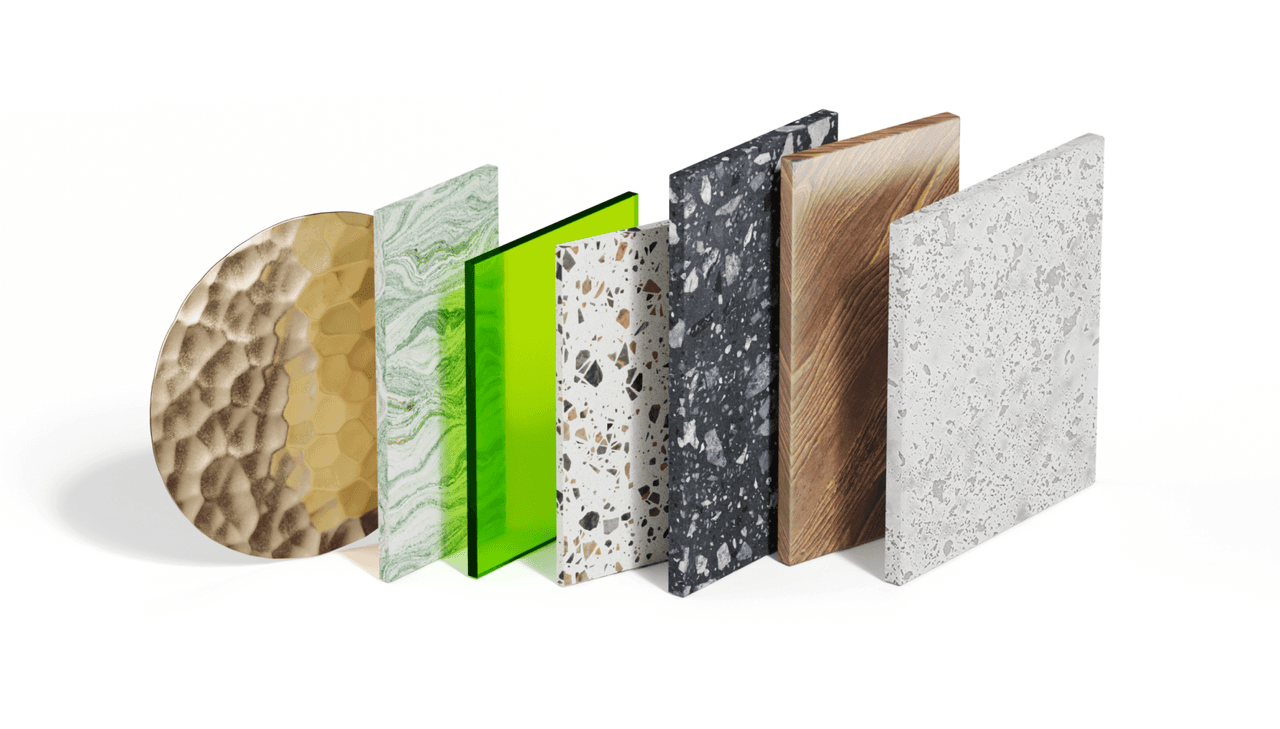 Aerial view of a beach with turquoise water and green cliffs