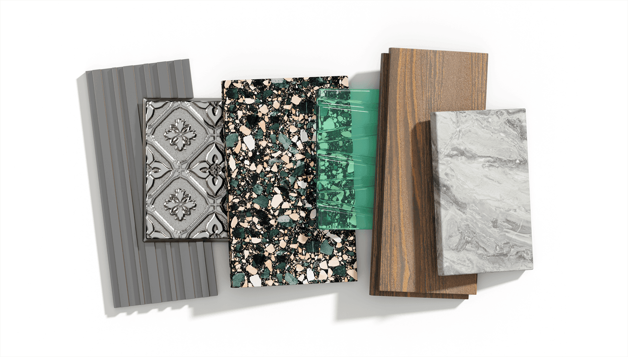 Aerial view of a beach with turquoise water and green cliffs